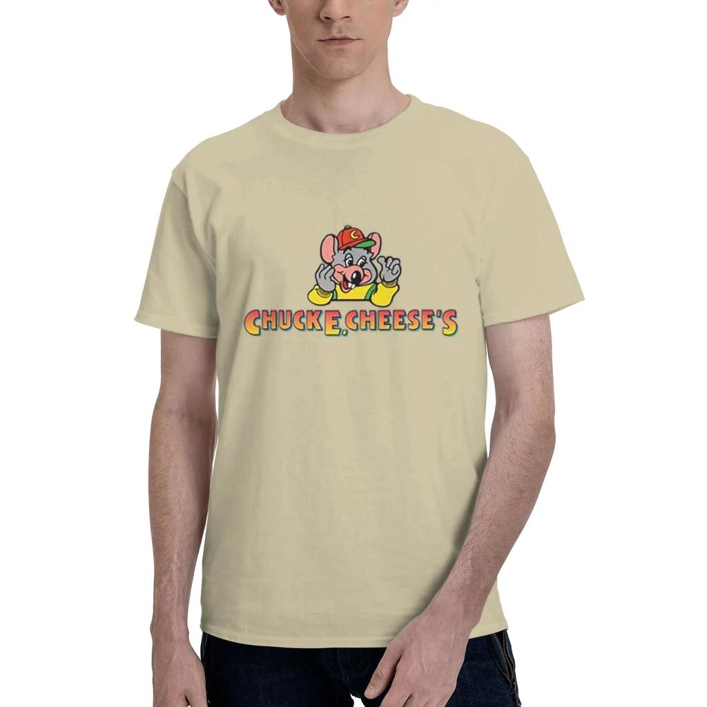 Chuck E Cheese 100 Cotton TShirt Mens Oversized T Shirts Men Crew Neck Short Sleeve S6XL