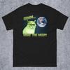 Ermm What The Meep Funny Green Alien Cat Meme T Shirt Outer Space Earth Brainrot Dank For Vintage Streetwear Graphic