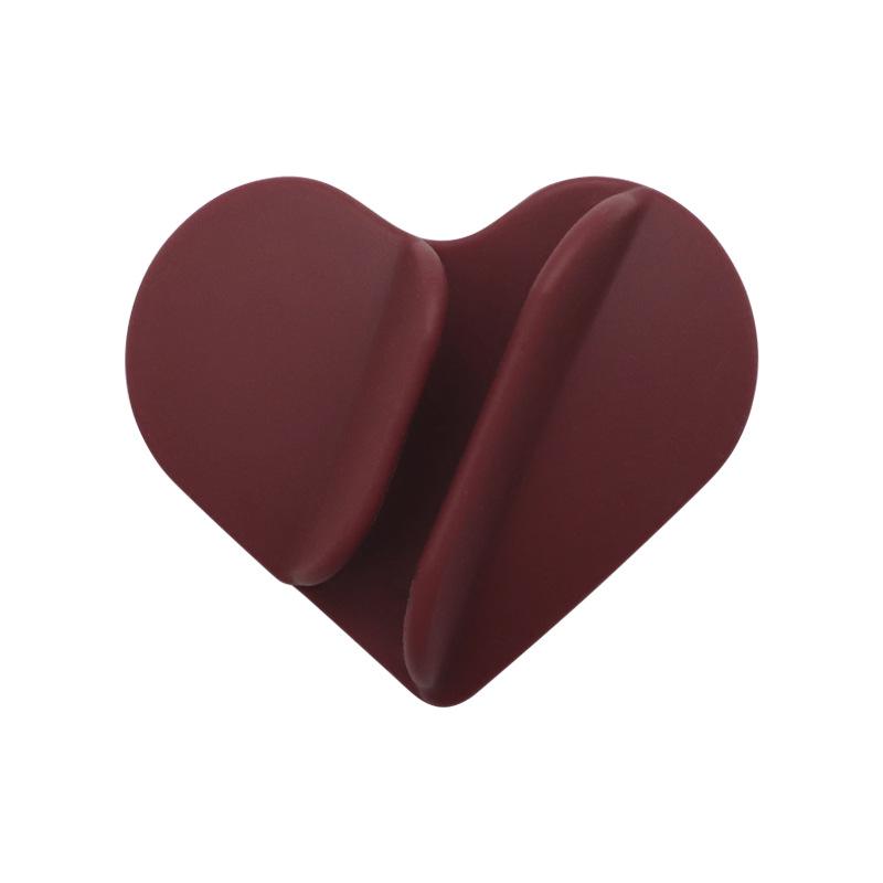 Heart-Shaped Silicone Lipstick & Phone Holder - Trendy and Versatile