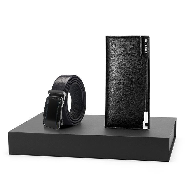 

irst layer cowhide wallet wallet belt set men s cowhide high-end gifts business combination belt 120CM~125CM