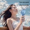USB-Powered Transparent Mini Turbine Fan: Strong Wind, Portable, Outdoor Use