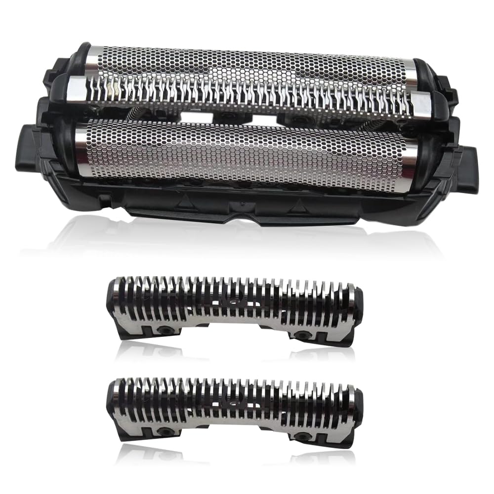 

COOLHILL Panasonic Replacement Blades ES9087 Outer Blade ES9068 Inner 1 Set ES9013, + Blade, Black,