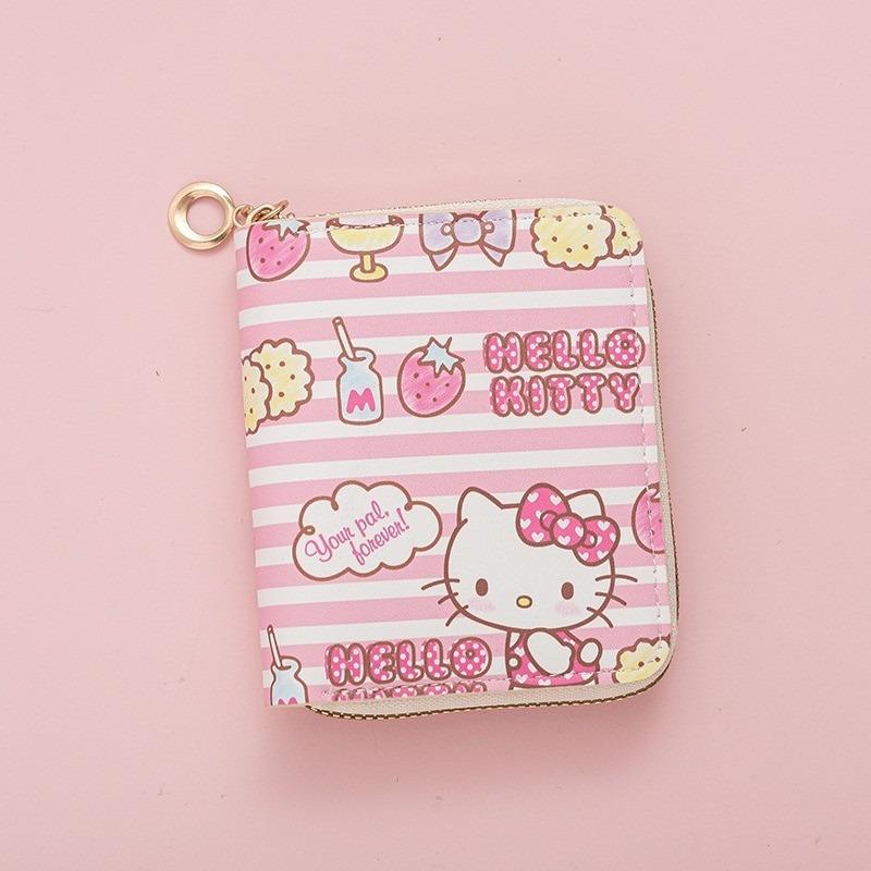 

New short wallet cute hellokitty mini zipper women s fashion kitty change bag 11*8.5*2.5