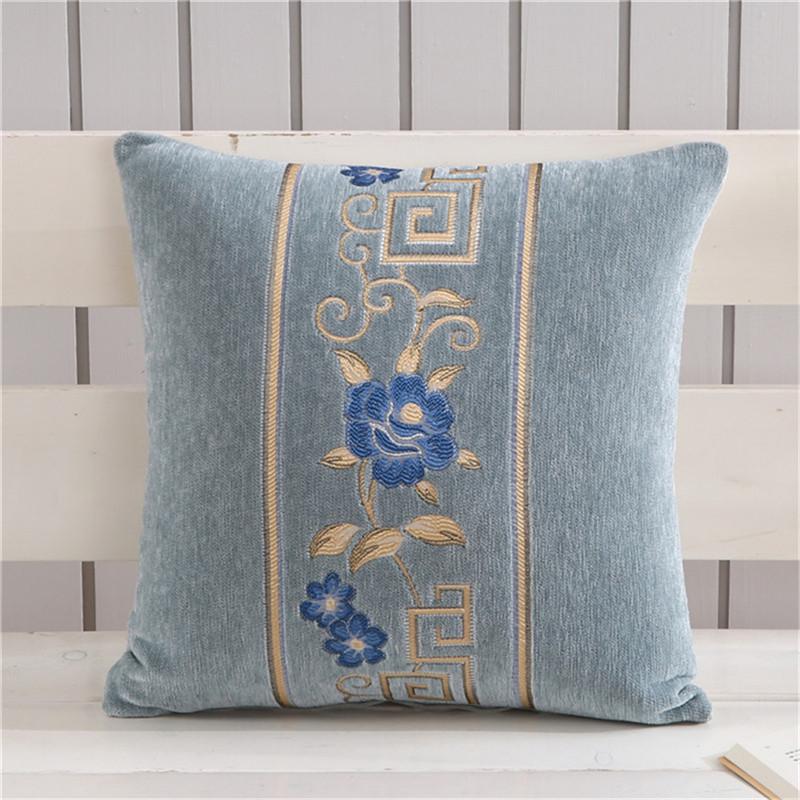 

45x45 см вышивка синелью винтажный цветок пиона домашний диван стул подушка чехол новогоднее украшение