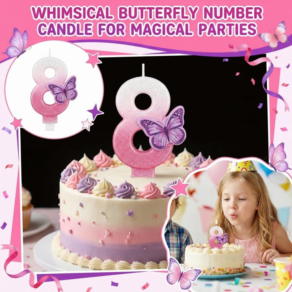 Fashion Cartoon Creative Birthday Candles Party Digital Candles