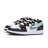 Jordan Air Jordan 1 Abrasion Resistant Slip Resistant Low Top Vintage Basketball Shoes Men's Black White Green 553558-131(Team85-)