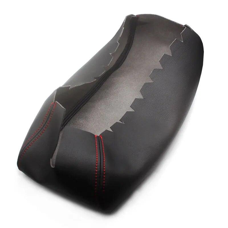 Soft Leather Armrest Cover For Jeep Grand Cherokee 2011 -  Car-styling Center Control Armrest Box Skin Cover Sticker Trim