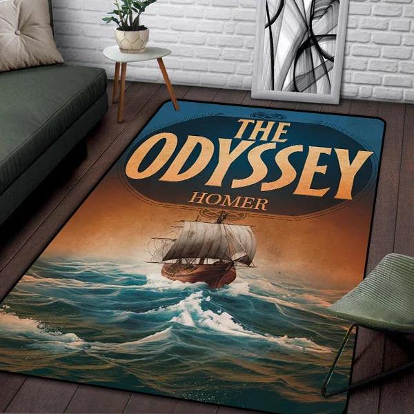 Ancient Greek Homeric Mythology THE ODYSSEY Printed Carpet for Living Room Sofa Bedroom Bedside Mat Bathroom Decoration