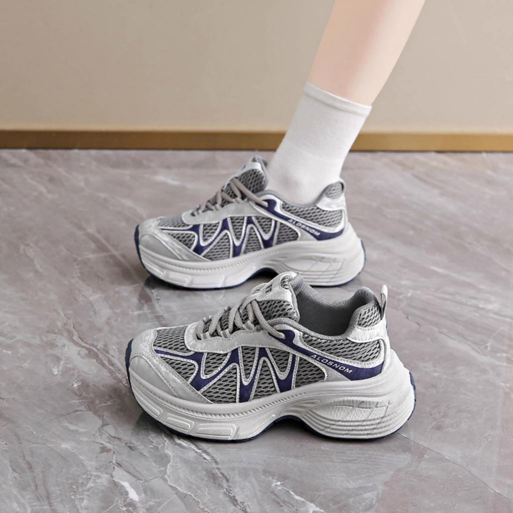 [Uncle Shoes] Autumn platform dad shoes women's non-slip women's shoes ins2025 mesh casual sports shoes new