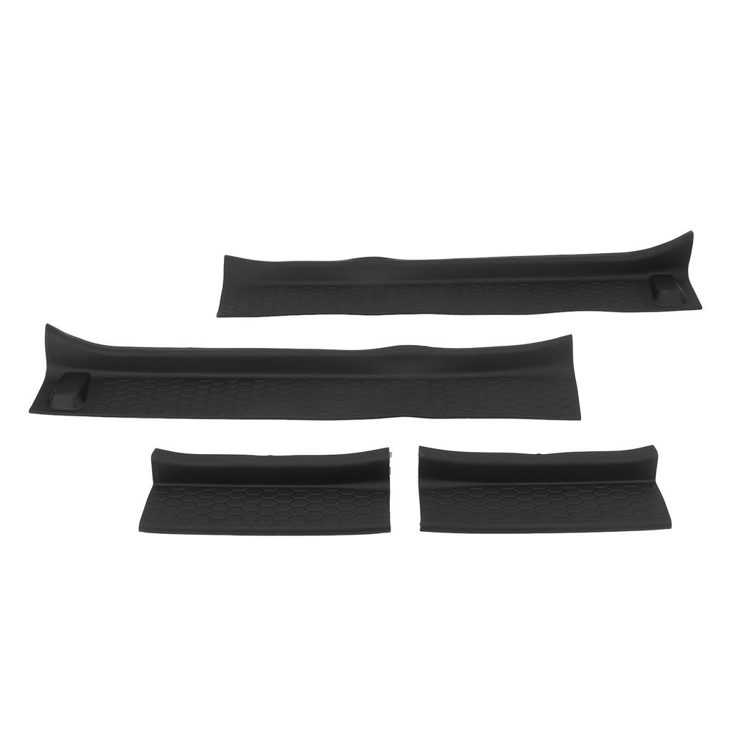 Door Sill Guards Black Rubber Front Rear 4 Doors Sill Protector Kit for JL JT 2018?2024 Door