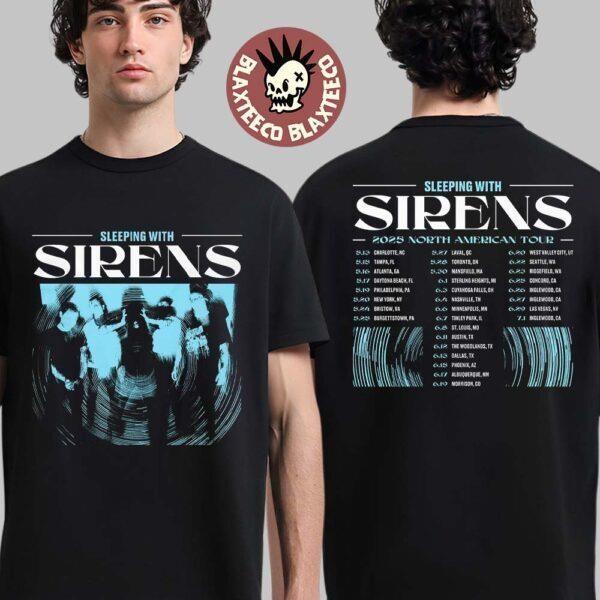 

Sleeping With Sirens 2025 Североамериканский тур Мерч С двусторонней футболкой Унисекс футболка XXL