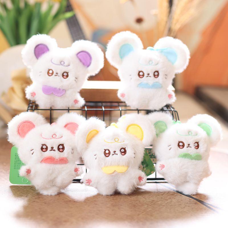 Cute Little Mouse Plush Animals Dolls Stuffed Toys Keychain Pendant Backpack Hangings Decoration Girly Bag Ornaments Kids Gifts
