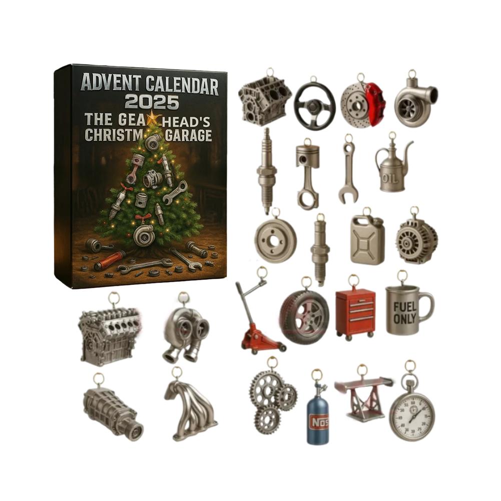 

2025 Advent Calendar Christmas Countdown Calendar Holidays Advent Calendar for Cars Lovers & Mechanics Holiday Gifts 1set