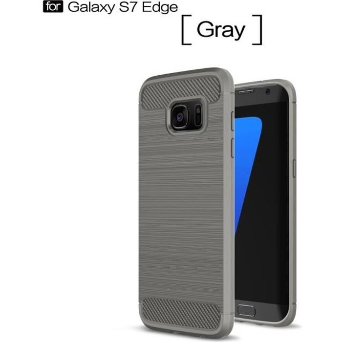 Case for Samsung Galaxy S7 Case Protector Carbon Fiber Ultra-light Soft Rubber Tpu Silicone Premium Navy Blue