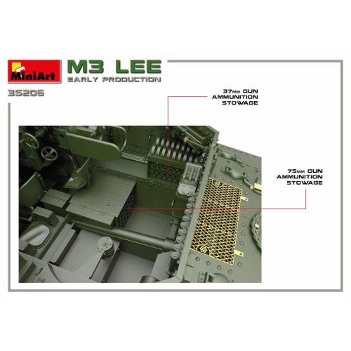 Miniart 1/35 Scale US Army M3 Lee Early Model with Full Interior (Interior Reproduction) Plastic Model Kit MA35206