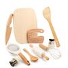 Ensemble de cuisine réel Jouets éducatifs en bois pour enfants Couteaux de sécurité Ensemble de pâtisserie Accessoires de cuisine Pour garçons filles Outils de cuisine Montessori