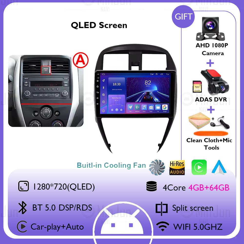 Android 14 Car Radio For Nissan Micra March Versa Note Sunny Juke Versa 2014 2015 2016 2017 2018 Carplay Android Auto Navigation
