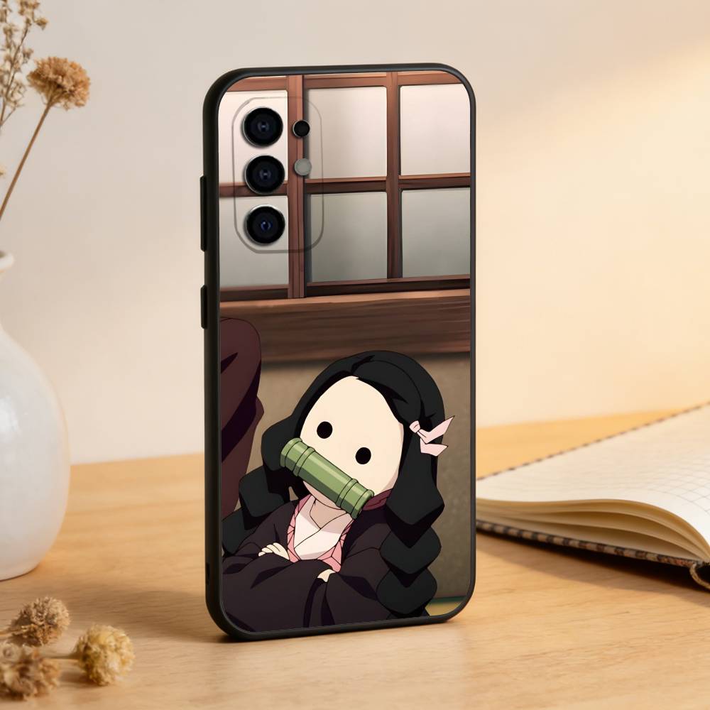 

Demon N-Nezuko Phone Case For Samsung S25,S24,S21,S22,S23,S30,Ultra,S20,Plus,Fe,Soft Silicone Black Cover Samsung S21fe
