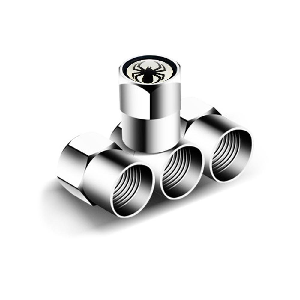 Car Air Valve Stem Caps Car Accessories For Toyota Suzuki Mazda Ford 4PCS Spider Flag Car Wheel Air Cover Dust Proof