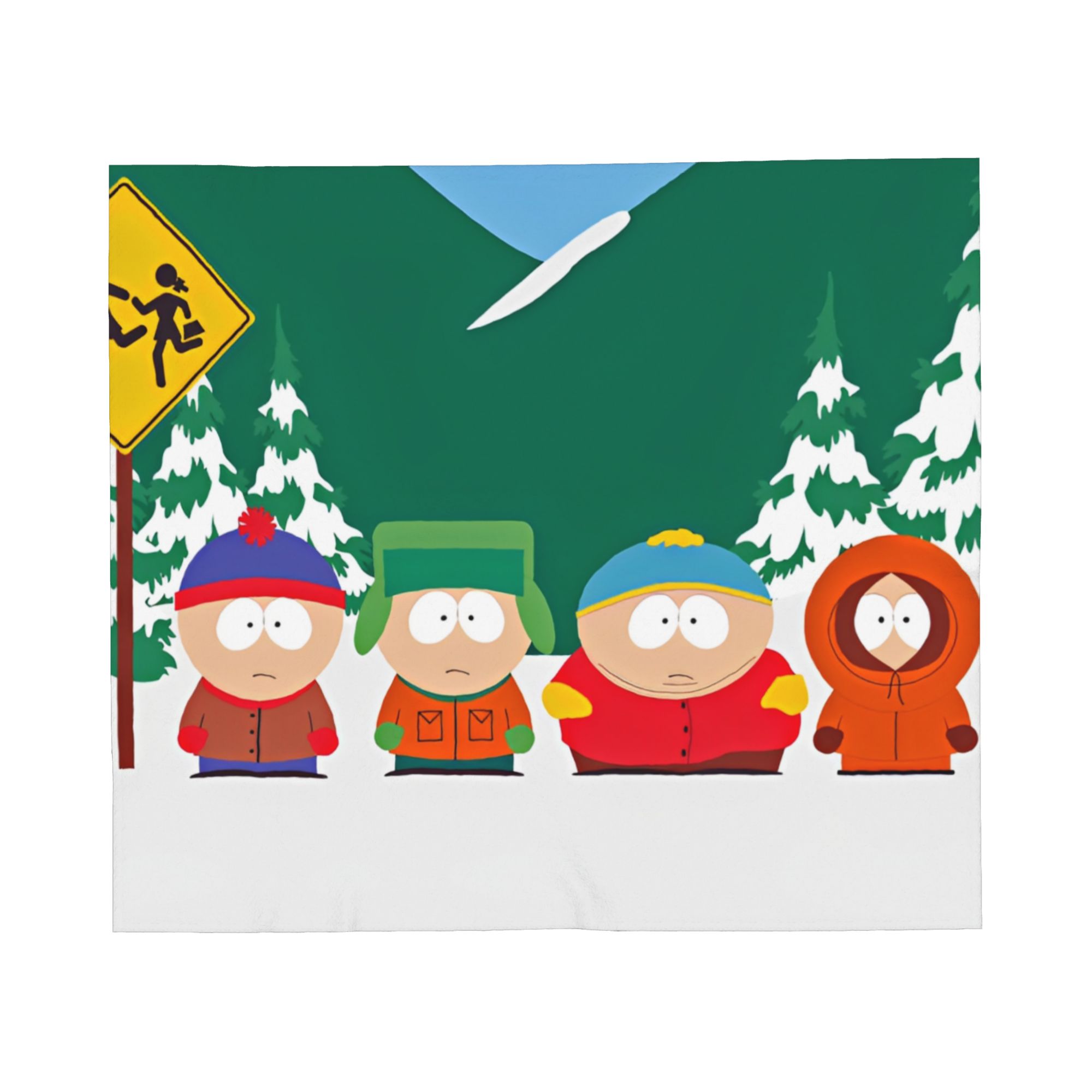 

Мультяшна ковдра Кенні з South Park Фланелева Осінь/Зима Багатофункціональна Супер тепла плед для ліжка Офісу Покривало 30x40in