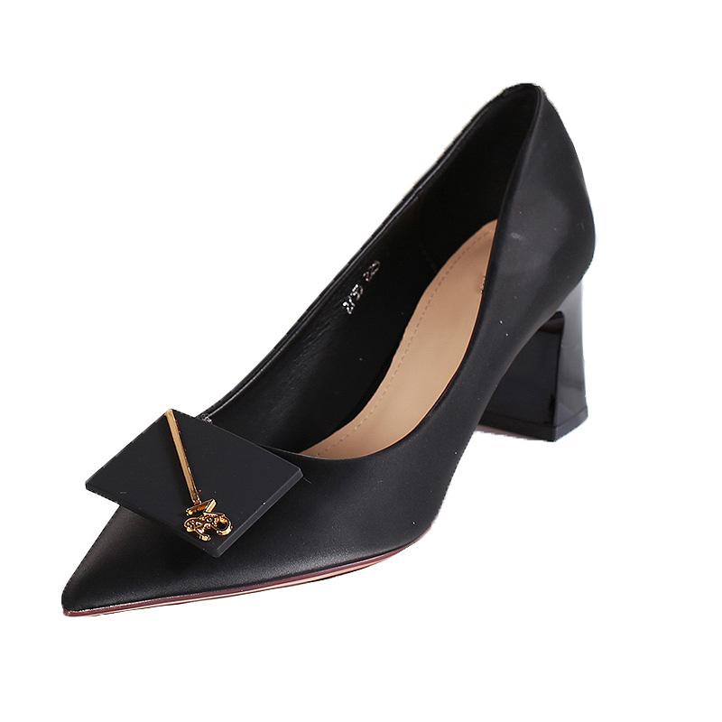 Women's Fashion Black Elegant High Heels 2025 Summer New Party Women's Office Comfortable Soft Soled Shoes Zapatillas De Mujer