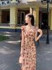 French Retro Floral Dress Women's Summer 2026 New Flying Sleeves Design Feeling Waist and Thin A-shaped Long Dress