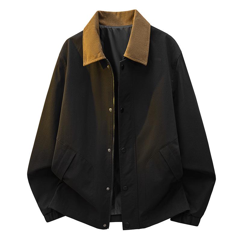 Herren Plus Size Color Block Lässige Reversjacke für Frühling und Herbst