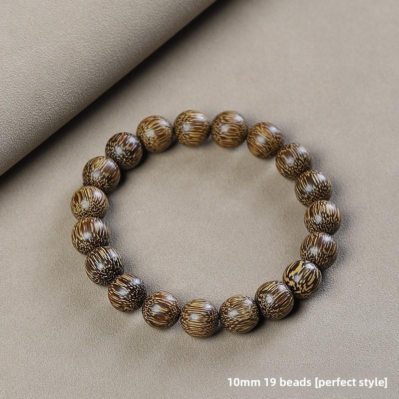 Nha Trang Bai Qinan Agarwood 20 Bracelet, Submerged Old Material Wenwan Men's and Women's Single Circle Buddha Beads, Bracelet