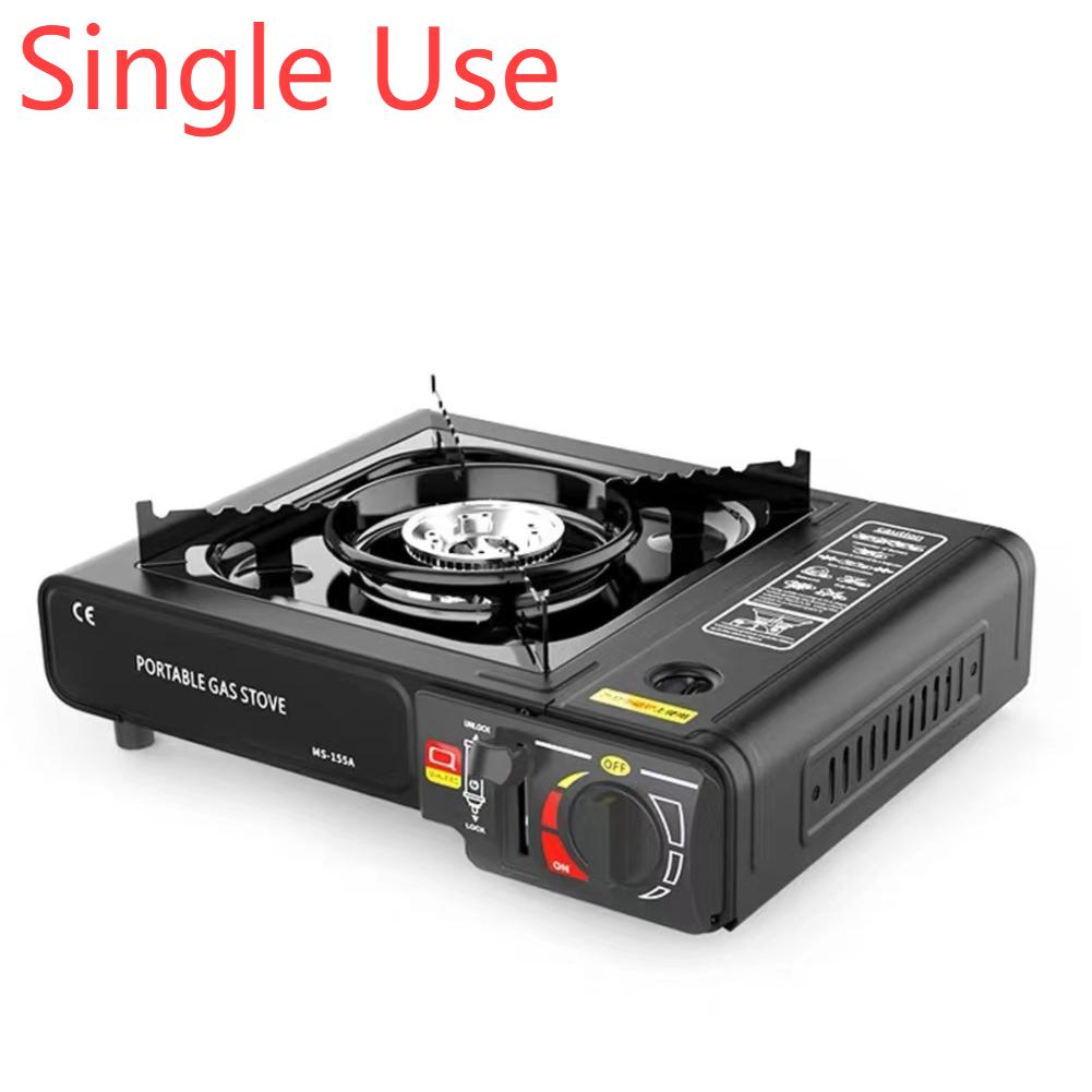 

Газовая плита из нержавеющей стали для улицы, портативная горелка для барбекю, ветрозащитная плита, газовая плита с бутаном и чехлом для переноски, инструменты для пикника