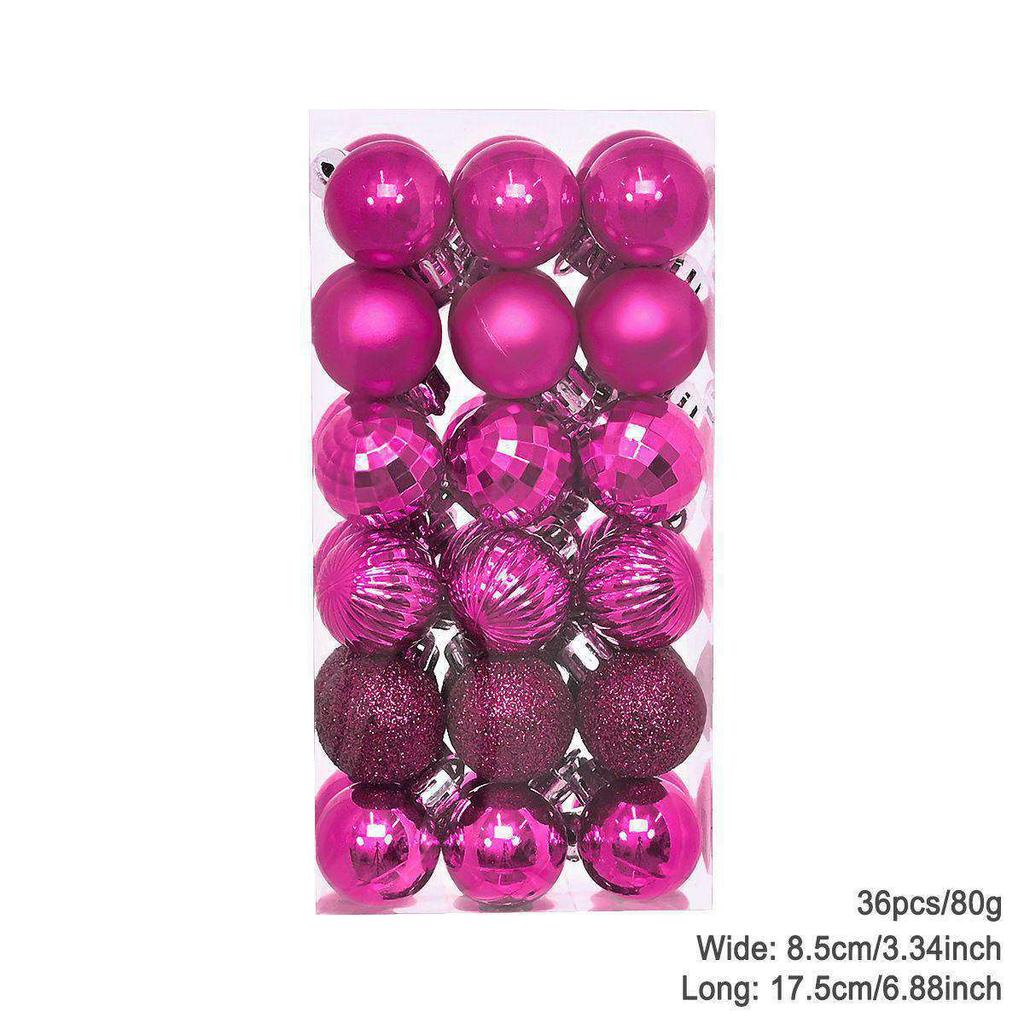 36Pcs Christmas Balls New Year Party Decoration Xmas Tree Ornaments Christmas Hanging Ornament Home Decor Gifts 3cm