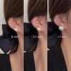 Серьги-пусеты из серебряной иглы S925, простые, универсальные, с темпераментом, с жемчугом, женские, легкая роскошь, нишевые, премиальные, холодный ветер, питающие ушные отверстия
