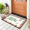 Christmas Crystal Velvet Door Mat: Dirt-Resistant, Easy-Care Entryway Foot Pad