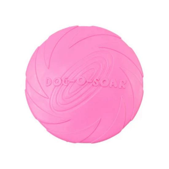 

М які літаючі диски для домашніх тварин Іграшки для собак Силіконовий літаючий диск Інтерактивна собака, стійка до жувальної ігри, іграшка Товари для дресирування цуценя Домашні тварини 15cm-Within 5kg pet рожевий