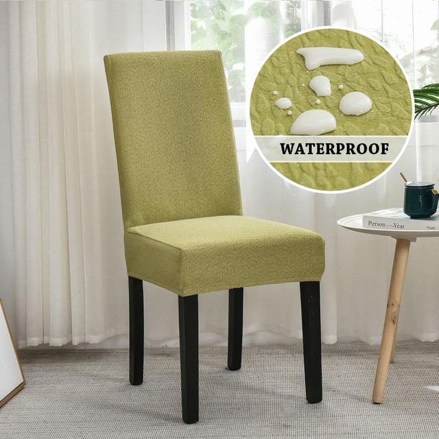 Stretch-wasserdichte Stuhlhussen für Esszimmer, Schonbezug für Stuhl, Hotel, Wohnzimmer, Küche, Esszimmerstuhlbezug