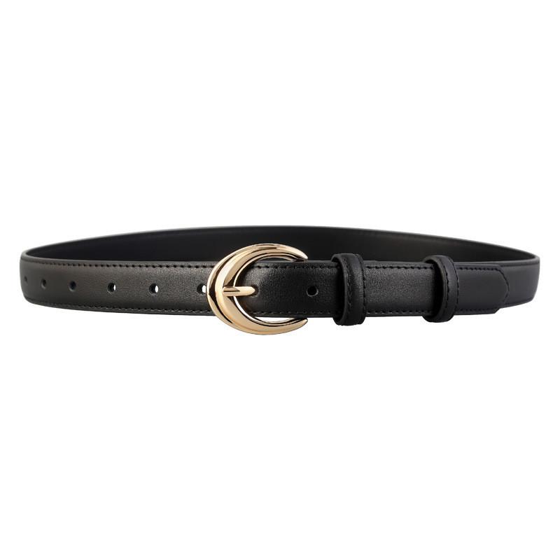 Fashionable Leather Belt For Women With Durable Metal Buckle For Outings And Work