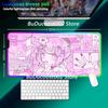 RGB Mat HD Print Gamer Keyboard Pad XXL Anime Pink Girls Rubber Mouse Pad Kawaii Non-Slip Desk Mat Large Gaming PC Expansion Pad