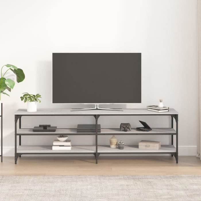 VidaXL Meuble TV sonoma gris 160x30x50 cm bois d'ingénierie 826752