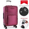 Large Capacity Rolling Suitcase with Universal Wheels, Combination Lock, Leather & Oxford Cloth Travel Bag for Men & Women