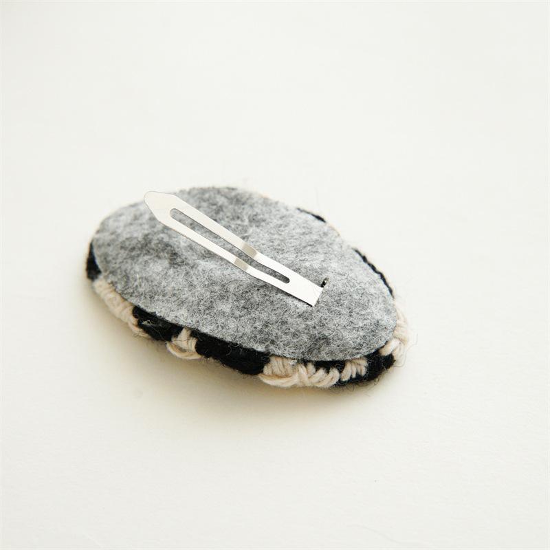 2PCS/Set Vintage Plaid Hair Clips Cute Geometric Knit Fabric Hairpins Barrettes Hair Accessories For Women Girls Baby Hair Clamp