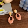 2025 New Retro Hong Kong Style Colorful Earrings: Luxury, High-End Studs, Exaggerated Fashion for Women