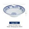 JINMEILI Blue and White Melamine Ramen Soup Bowl