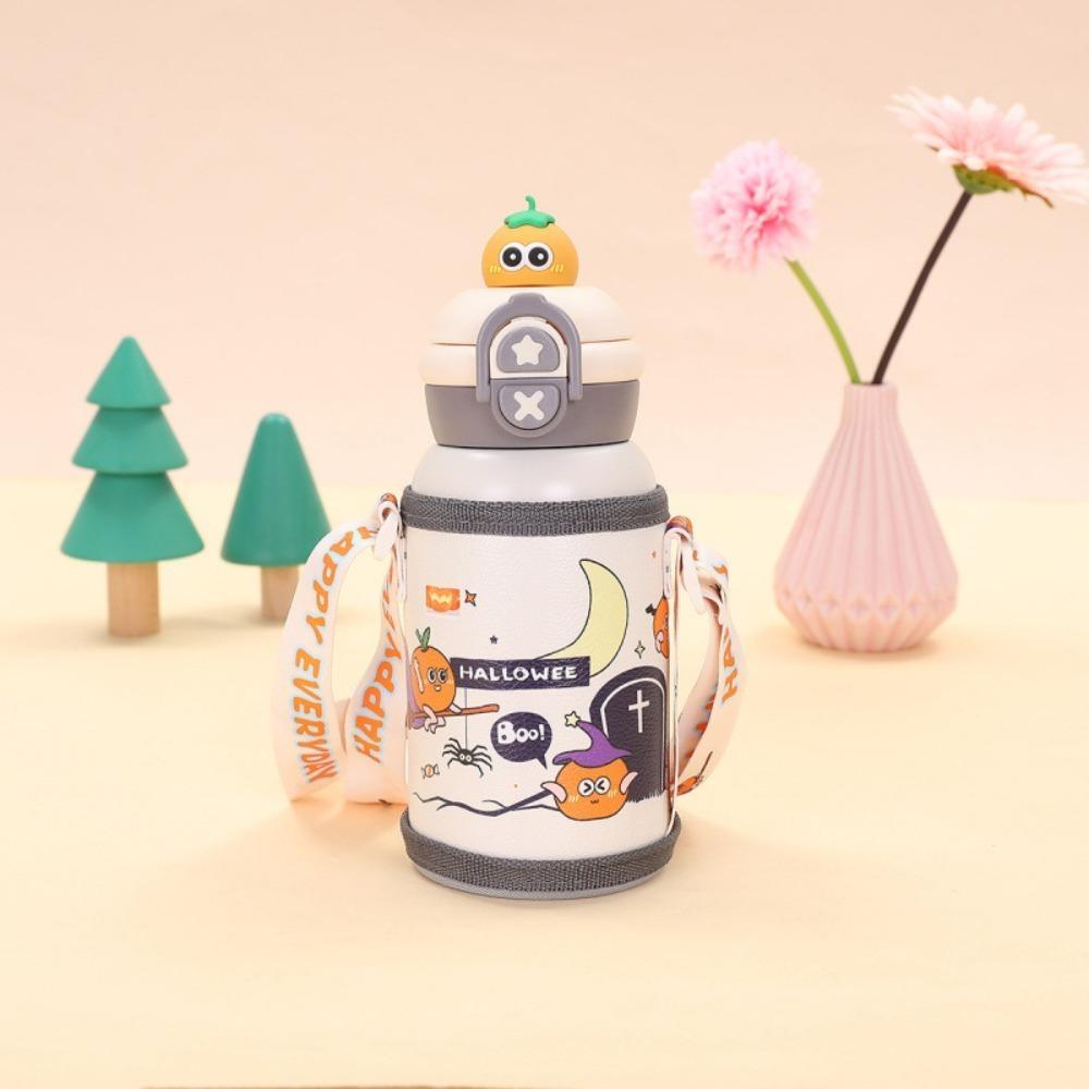 Cute Cartoon Children Thermal Cup Pop-up Lid Thermal Water Bottle Insulated Cup  Drinkware