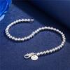 Silver Plated 4M Hollow Bead Bracelet - European & American Style Korean Fashion Bracelet