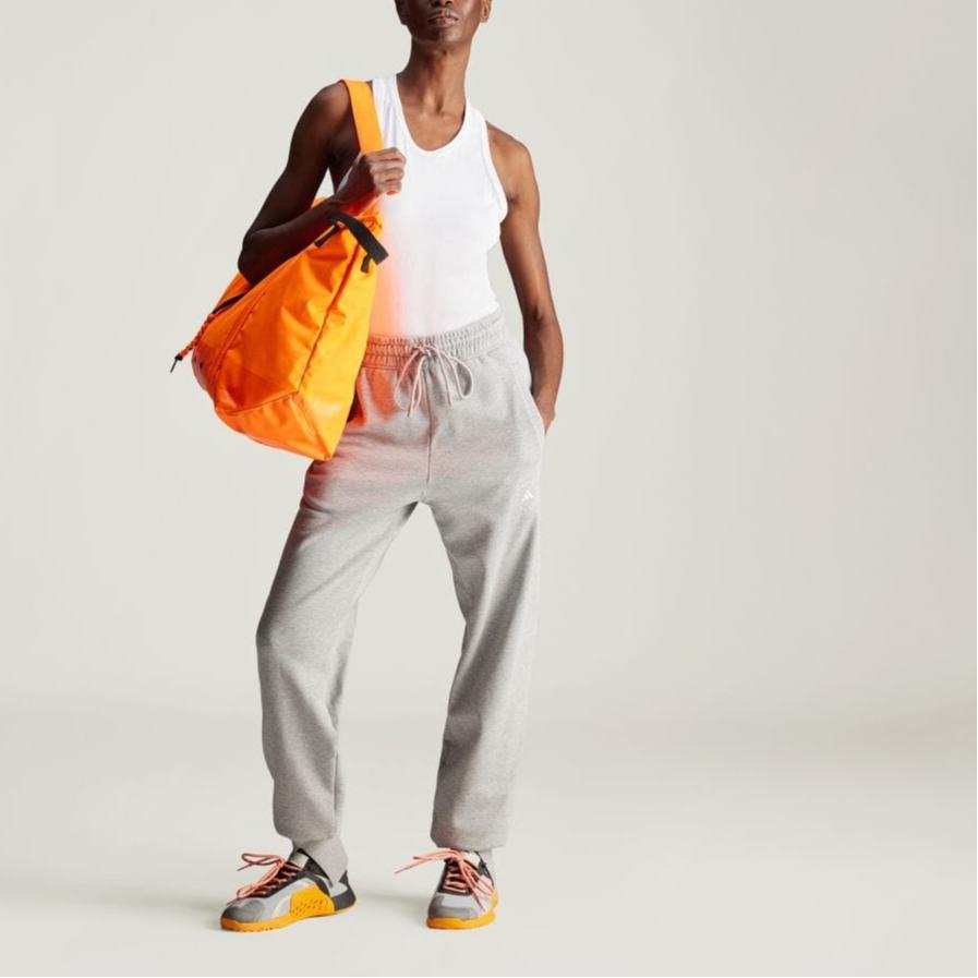 Adidas Stella McCartney Fashionable Comfortable High-Waisted Sports Pants Women Pants Medium-Gray Stone-Pink IW6335