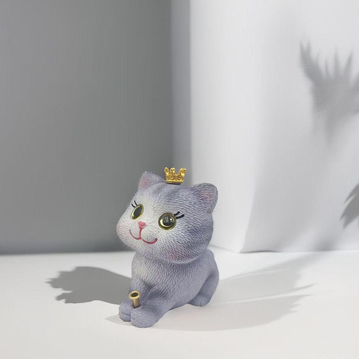 

Cat Ornament Plate,Cute Resin Kitten Incense Holder Bracket,Tide Play Line Incense Plug,Indoor Tea Room Aromatherapy Stove