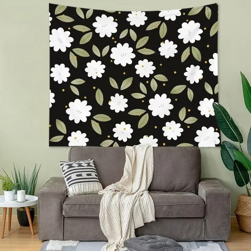 

Простой цветочный узор Декоративный гобелен Домашняя стена Гостиная Офис Декоративный гобелен 100x75cm