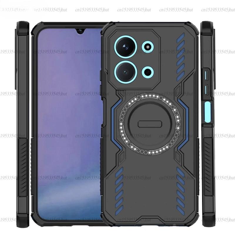 Armor Case For Xiaomi Redmi 15C Magnetic Adsorption Wireless Charge Back Cover For Redmi 15C Case For Redmi 15C Case 6.9 Inch