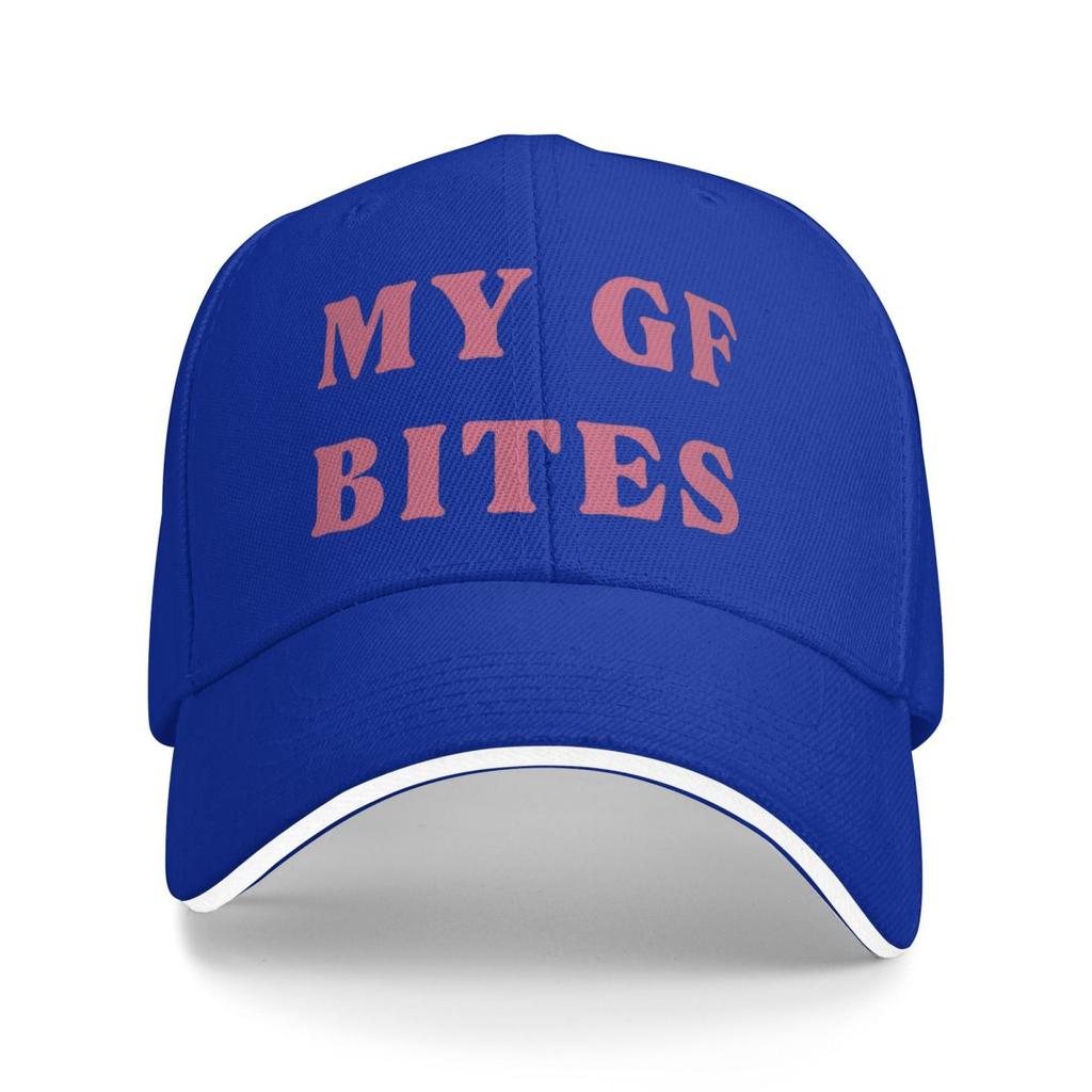 Baseball Caps Funny My GF Bites Letter Print Trendy Customized Unisex Sport Spring Caps