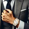 A Men's Diamond Bar Luminous Calendar Design and Cool Business Style Fully Automatic Mechanical Watch