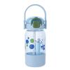 Water bottle Children's straw water cup Large capacity summer drop-proof plastic Portable high temperature resistant student kettle Cute double drink